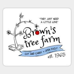 Classic Christmas: Brown's Tree Farm Magnet